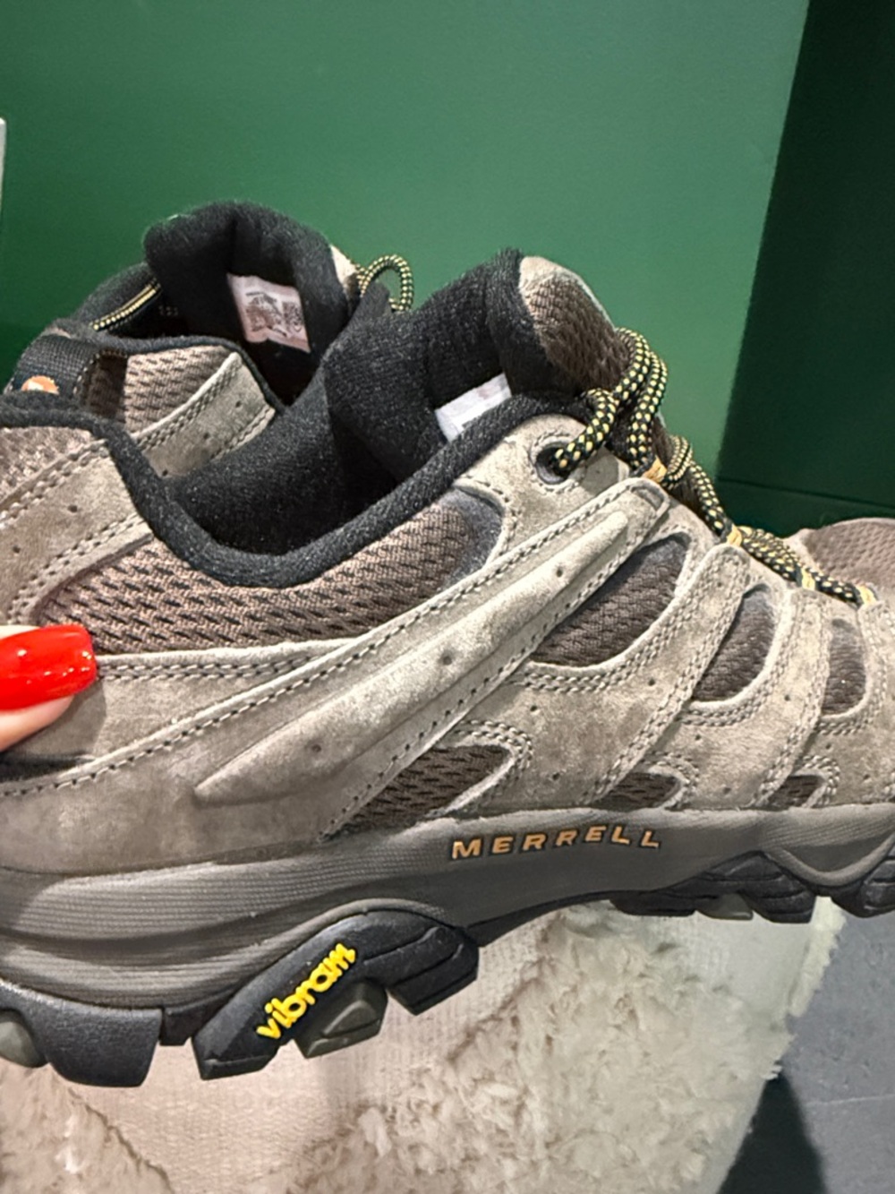 Merrell Men's Gray and Black Trail Running Shoes - Picture 8 of 9
